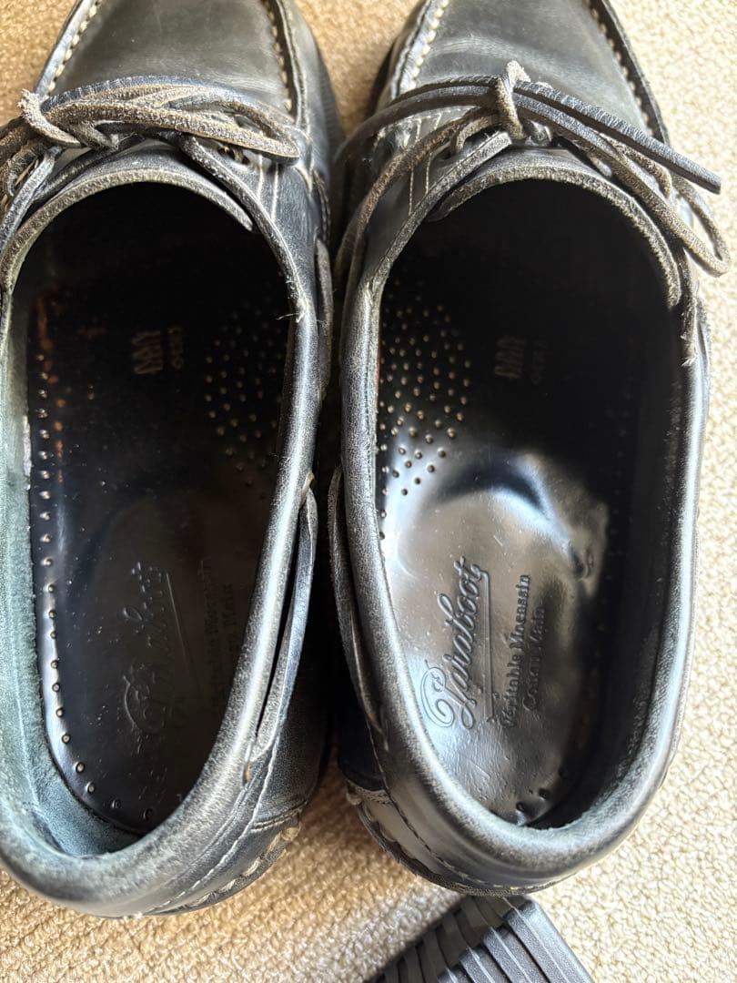 春夏パラブーツ バース 改ビブラム8.5 paraboot barth navy