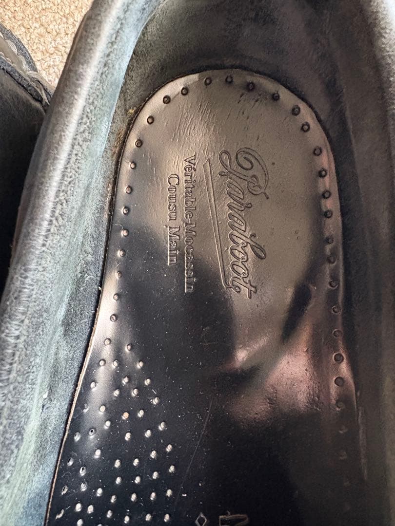 春夏パラブーツ バース 改ビブラム8.5 paraboot barth navy