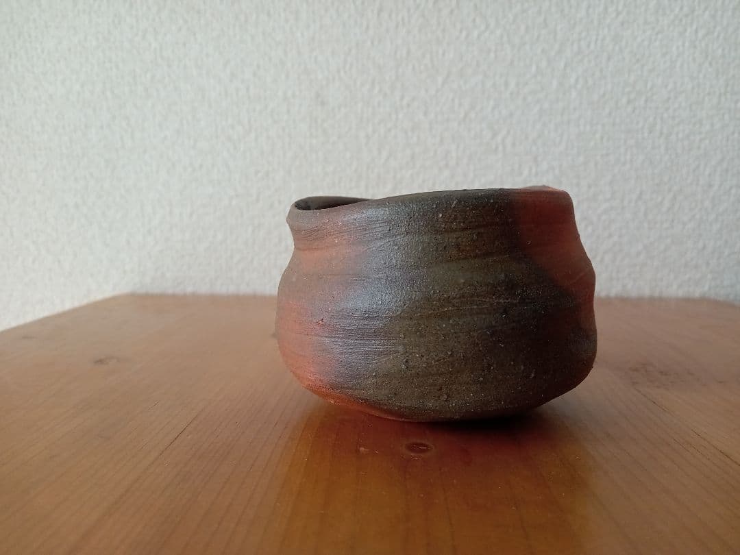 備前焼　中村和樹ぐいのみ　中村六郎　中村真 共箱　共布　栞あり