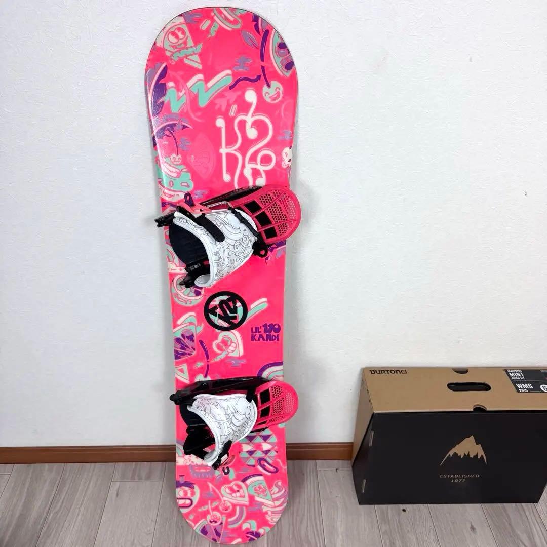 専用K2 キッズスノーボードセット 110cm 美品