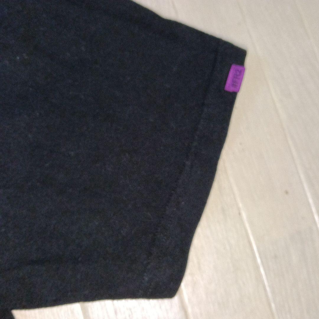 #FR2 6182 ブラック Tシャツ 紫プリント