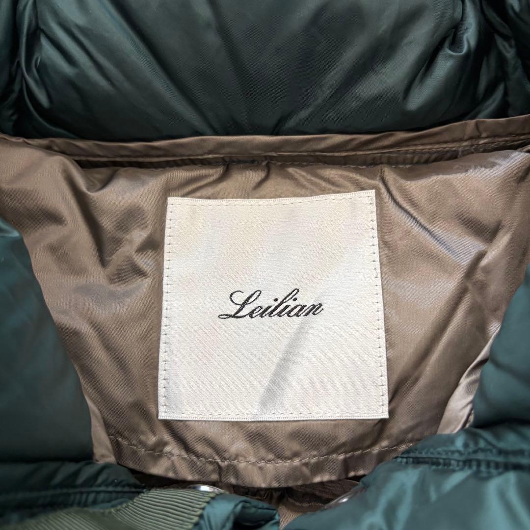【極美品】Leilian 現行 ダウンベスト ダークグリーン 13+ XL 軽量