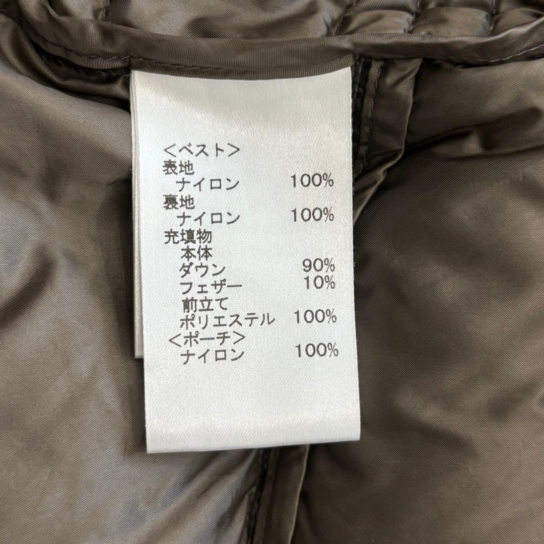 【極美品】Leilian 現行 ダウンベスト ダークグリーン 13+ XL 軽量