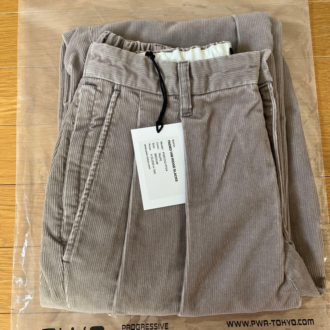 PWA FADED 14W RIDGE SLACKS TAUPE サイズM