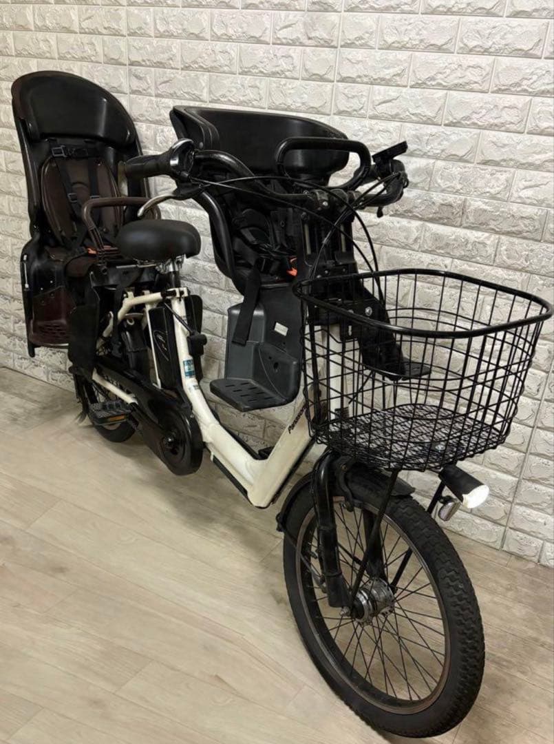 美品✨室内保管✨パナソニック ギュットアニーズ　子供乗せ電動自転車 ホワイト