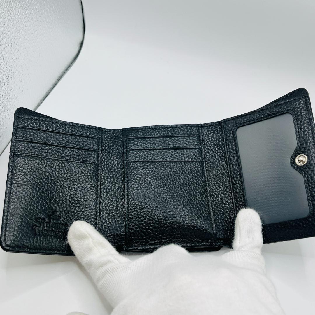 Vivienne Westwood 特価 黒がま口 定番 折財布 高級感 人気