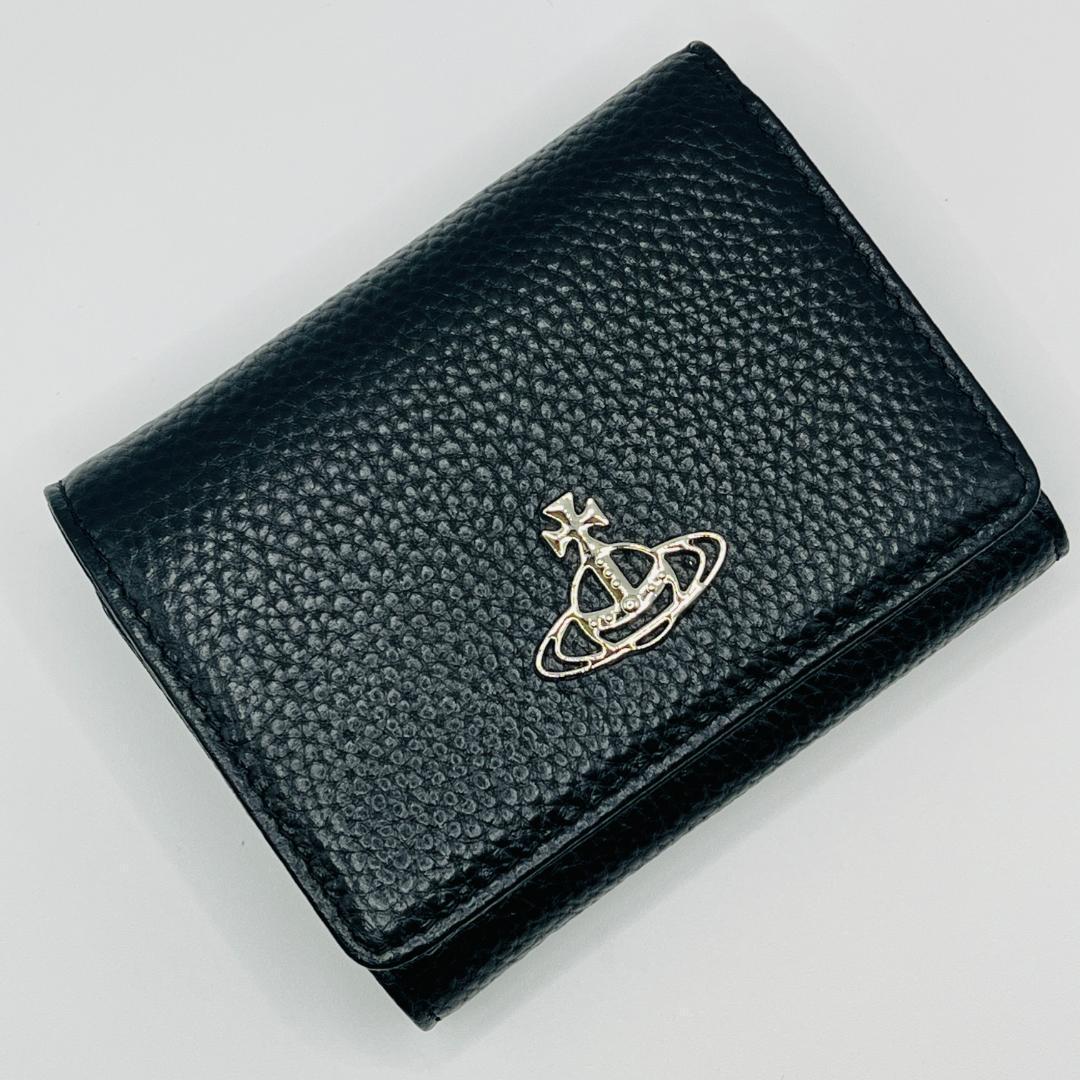 Vivienne Westwood 特価 黒がま口 定番 折財布 高級感 人気