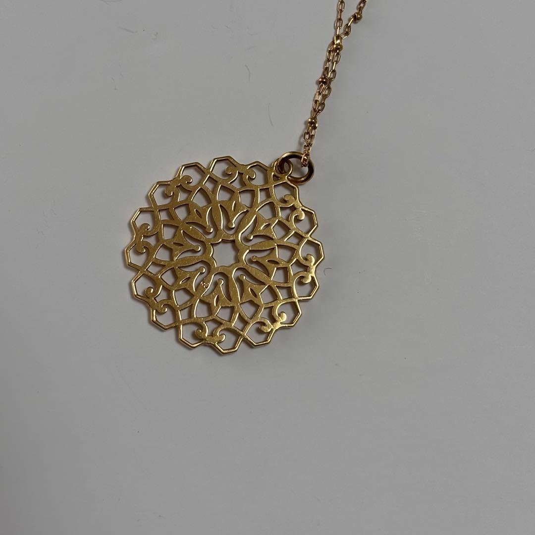 【値下中】Avaron K18 ゴールド ロングネックレス 地金 Rudymoa