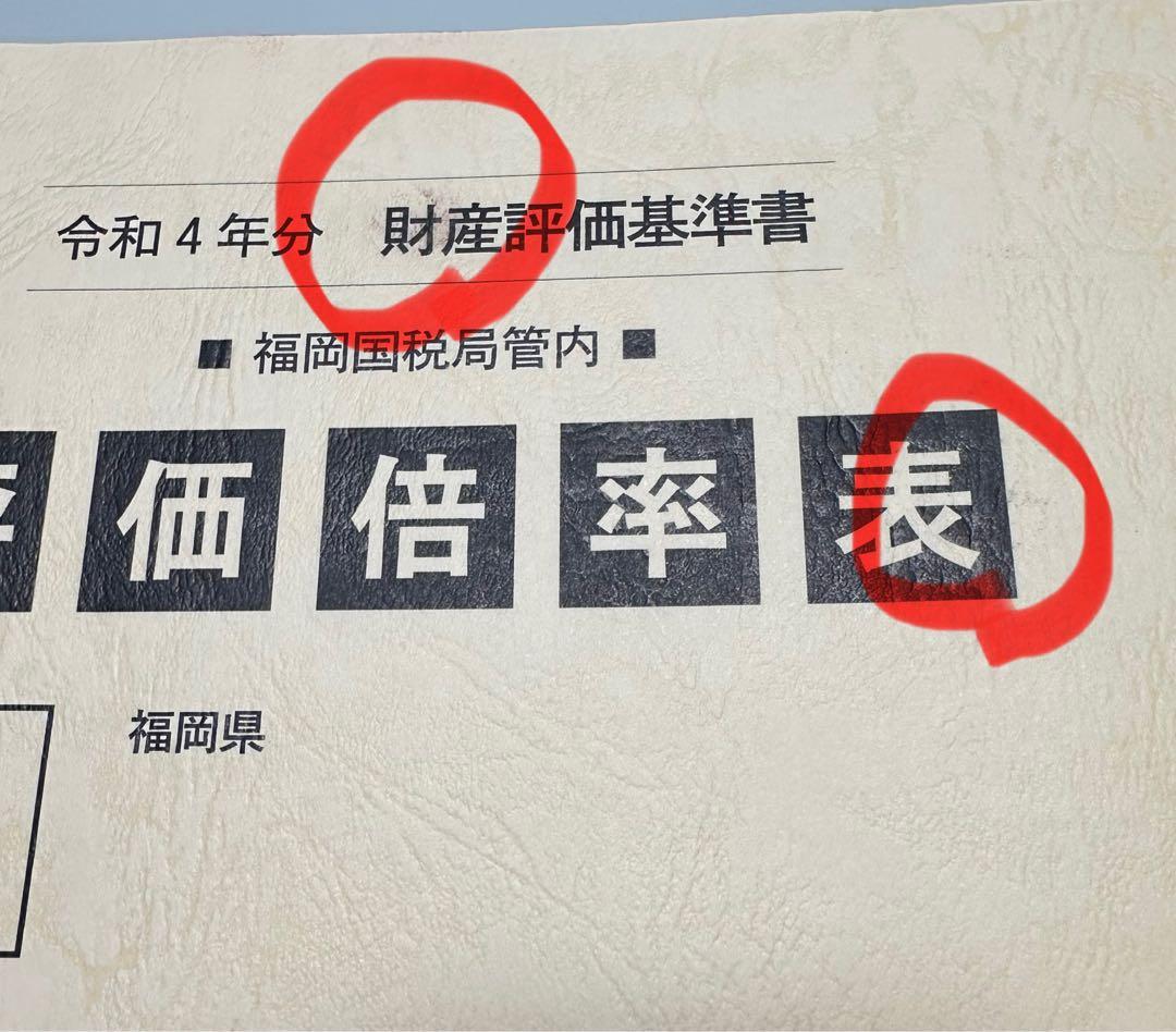 令和4年分　財産評価基準書　￼福岡国税局管内　評価倍率表　1 福岡県