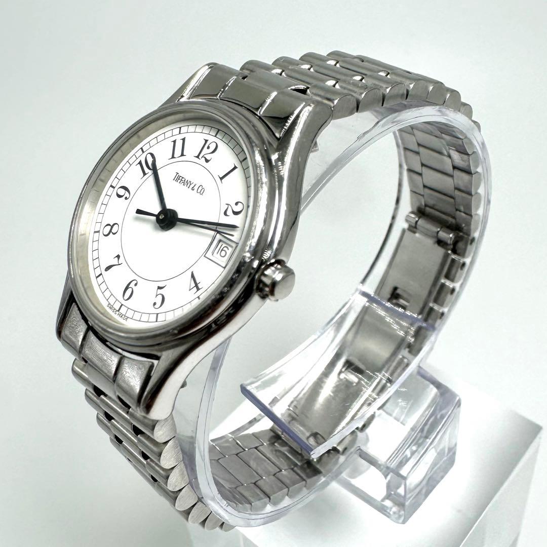 美品 ティファニー TIFFANY&CO クラシック デイト 腕時計 稼働