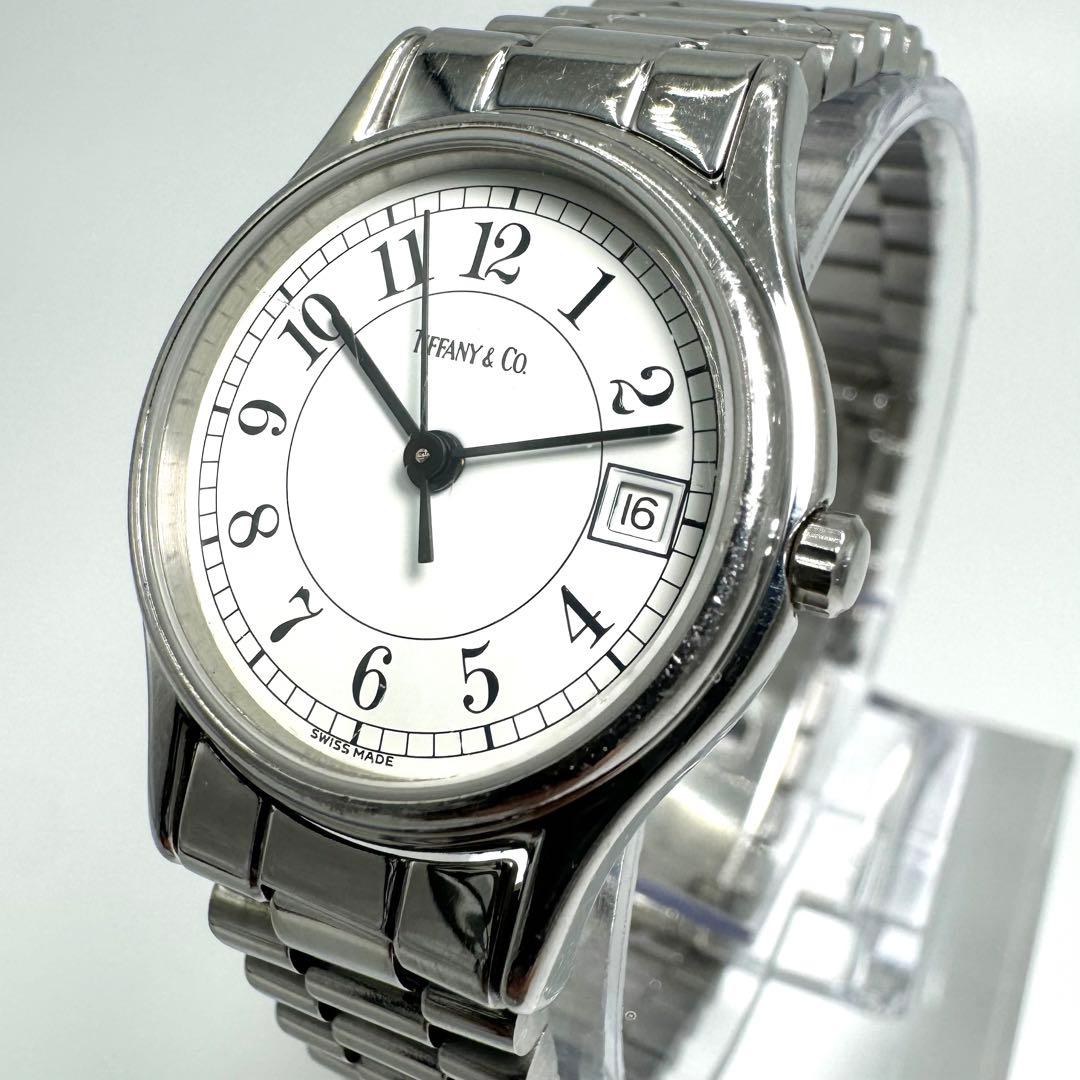 美品 ティファニー TIFFANY&CO クラシック デイト 腕時計 稼働