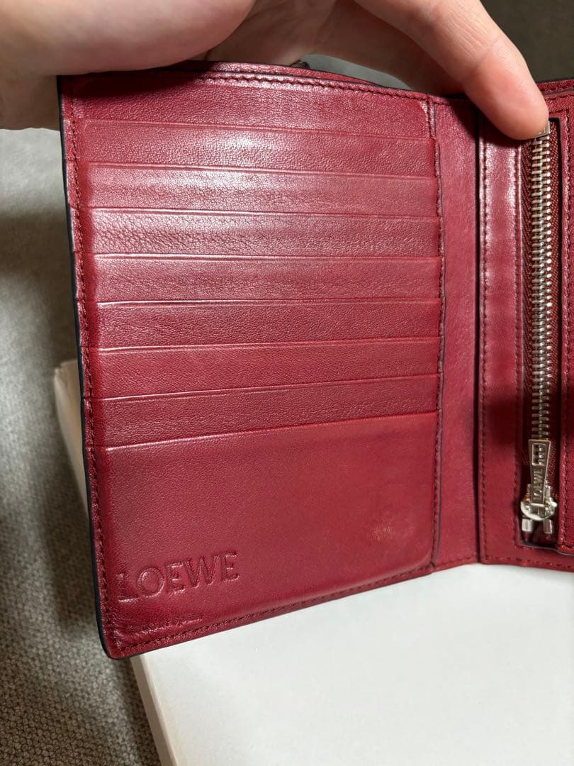 LOEWE 二つ折り財布 ブラウン