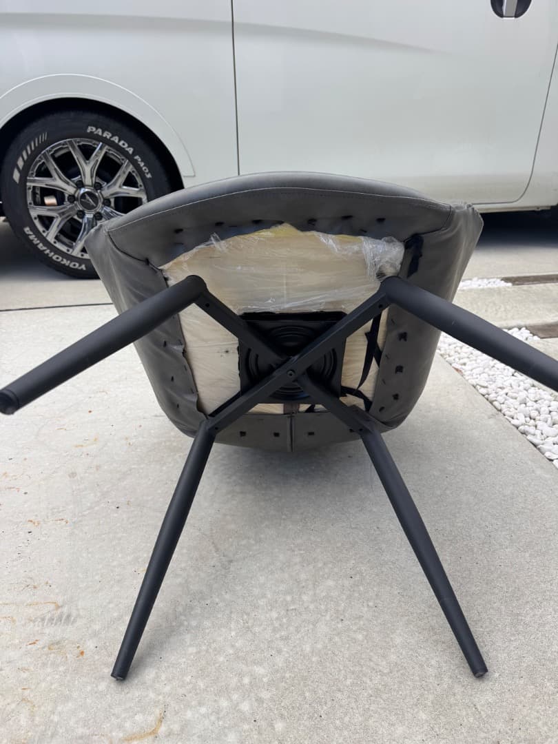 ダイニングチェアー5脚セットブラック&グレー