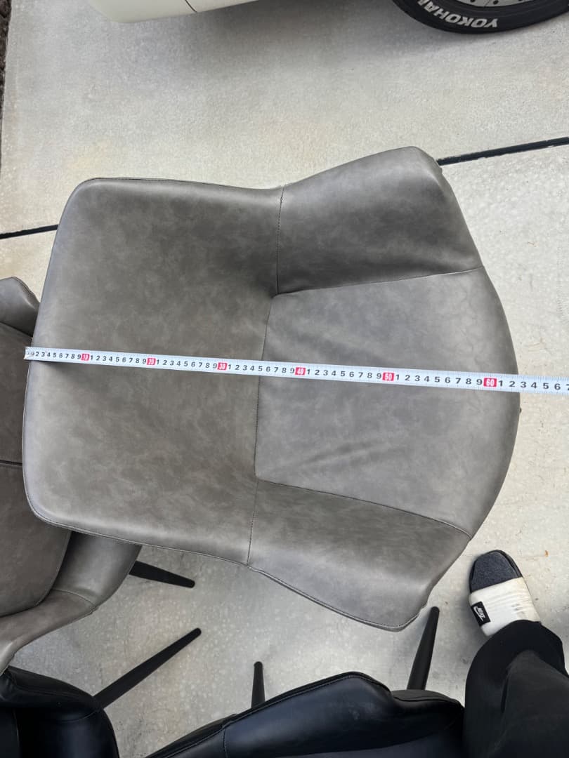 ダイニングチェアー5脚セットブラック&グレー