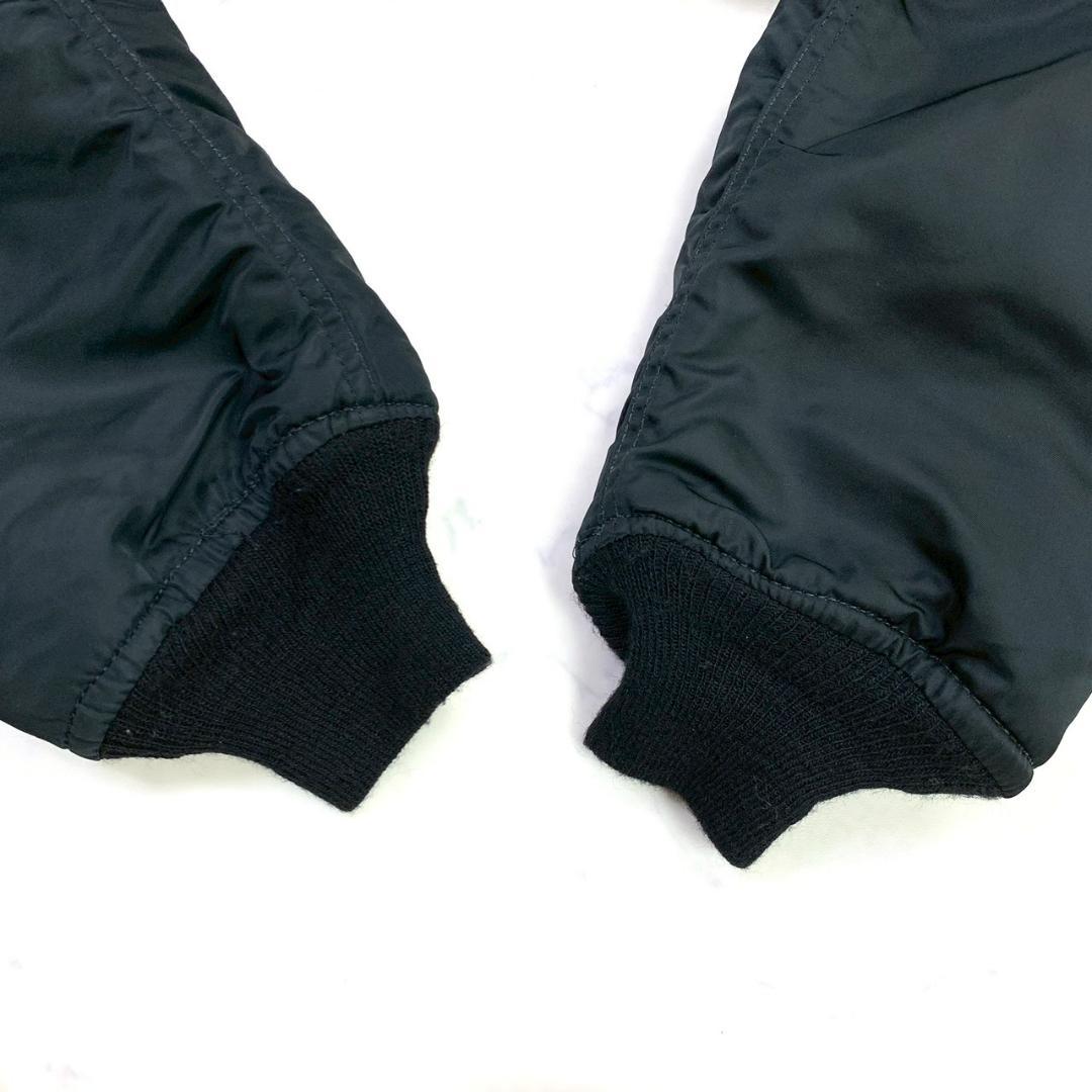 80s USA製 ALPHA MA-1 フライトジャケット 黒 L　D953