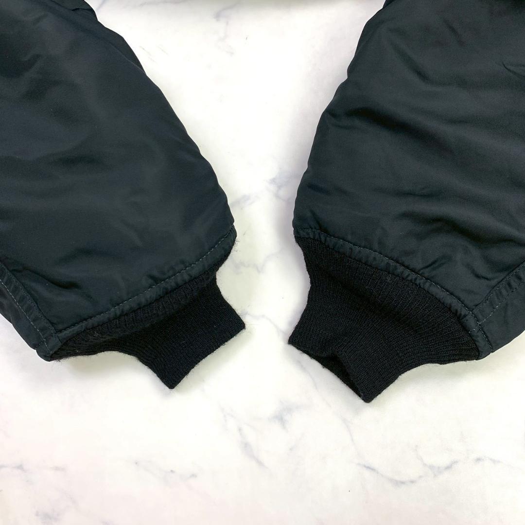 80s USA製 ALPHA MA-1 フライトジャケット 黒 L　D953