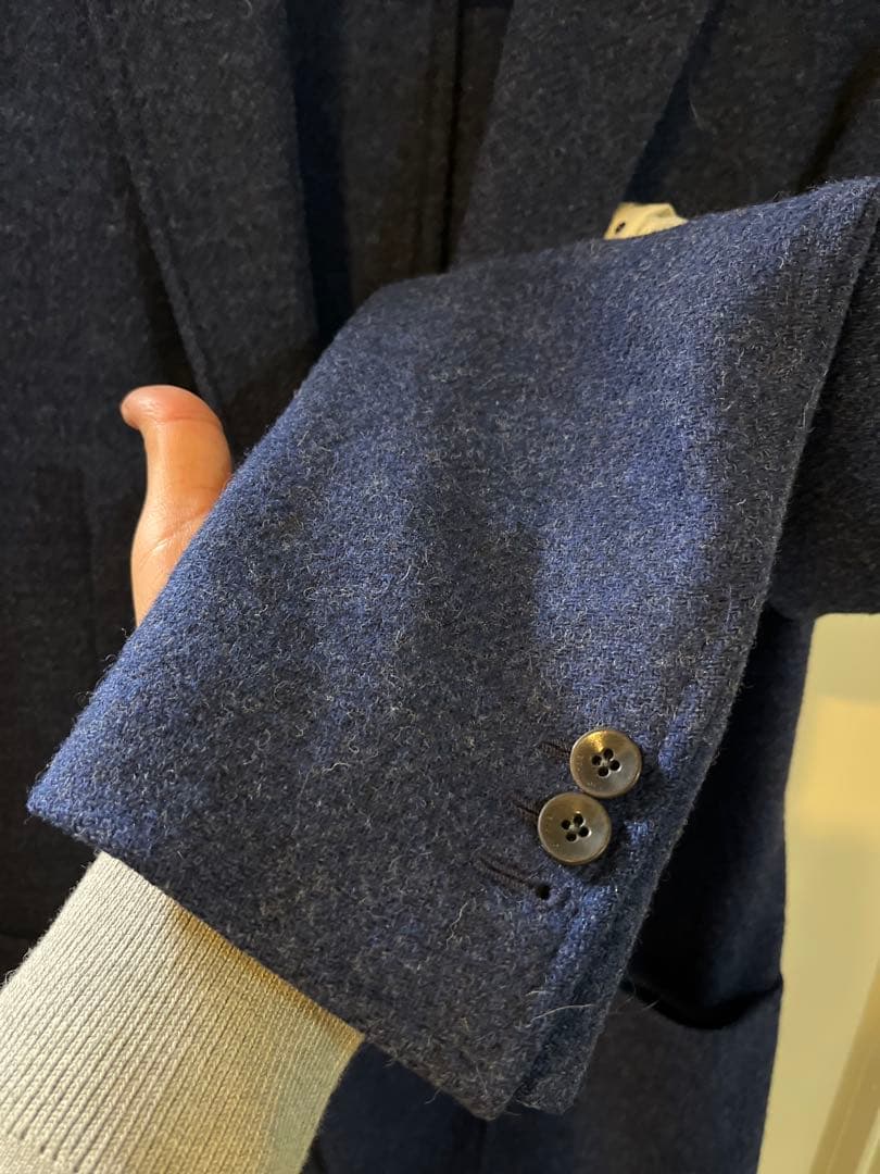 ボリオリBOGLIOLIのジャケット、46サイズ、ブルーネイビー