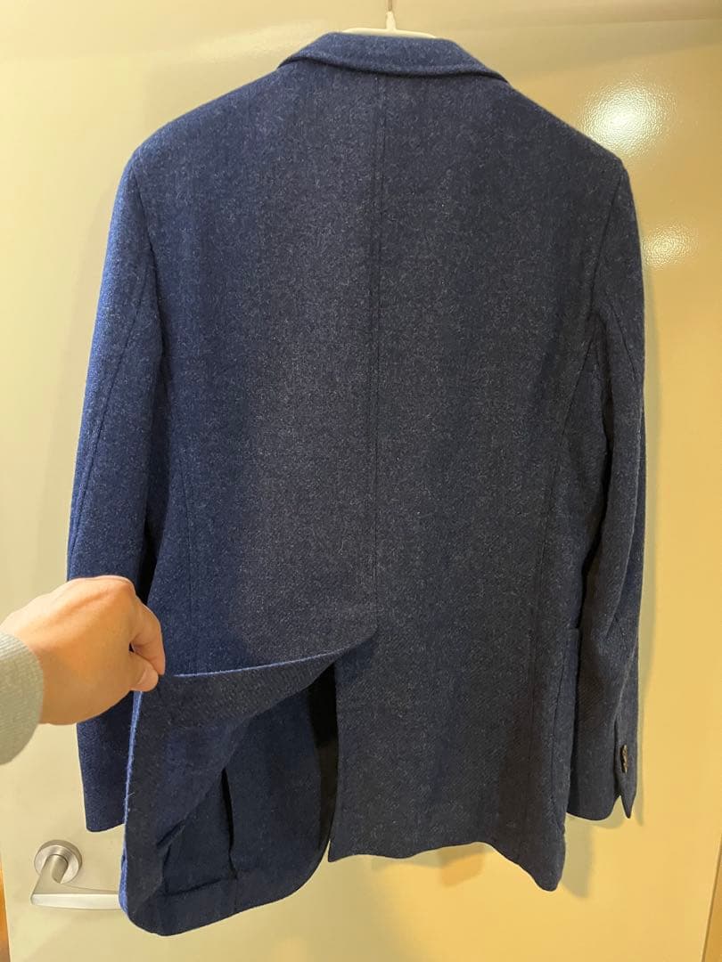 ボリオリBOGLIOLIのジャケット、46サイズ、ブルーネイビー