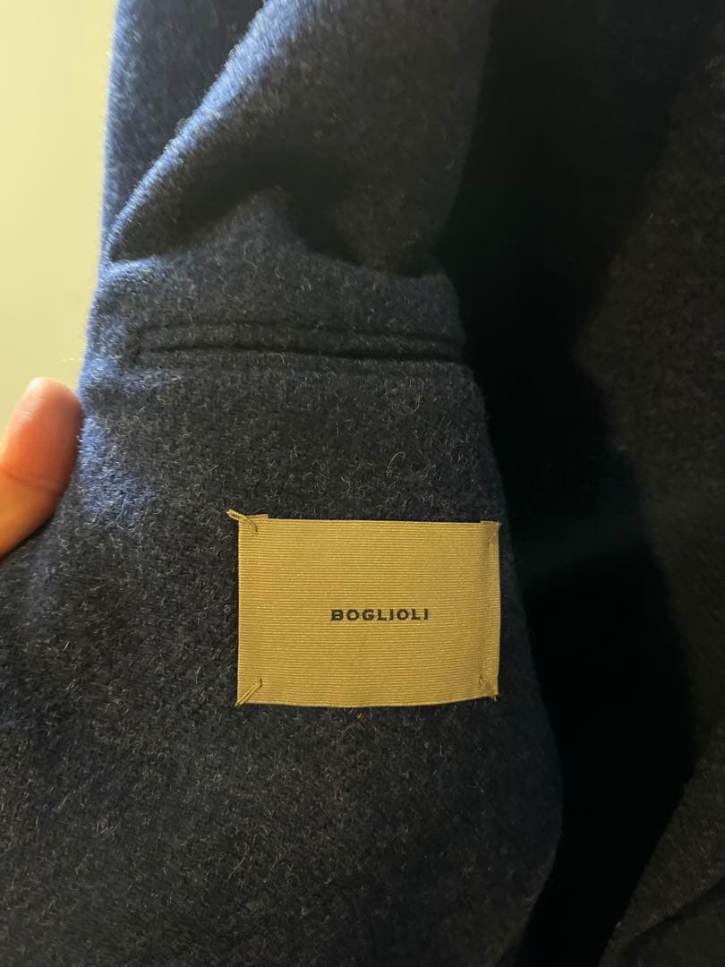 ボリオリBOGLIOLIのジャケット、46サイズ、ブルーネイビー