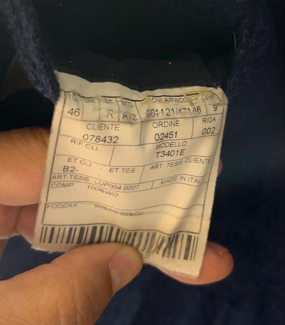 ボリオリBOGLIOLIのジャケット、46サイズ、ブルーネイビー