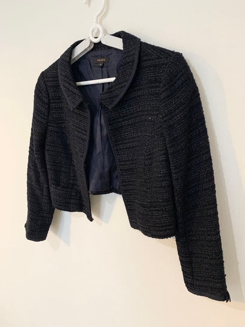 ◆トッカTOCCA【定価10万円程】素敵なツイード素材アンサンブル★JKTワンピ