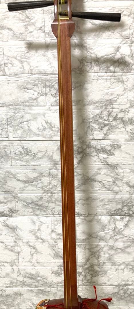 【美品】三味線 中棹 撥 特選白象印 ハードケース付き 音出し確認済