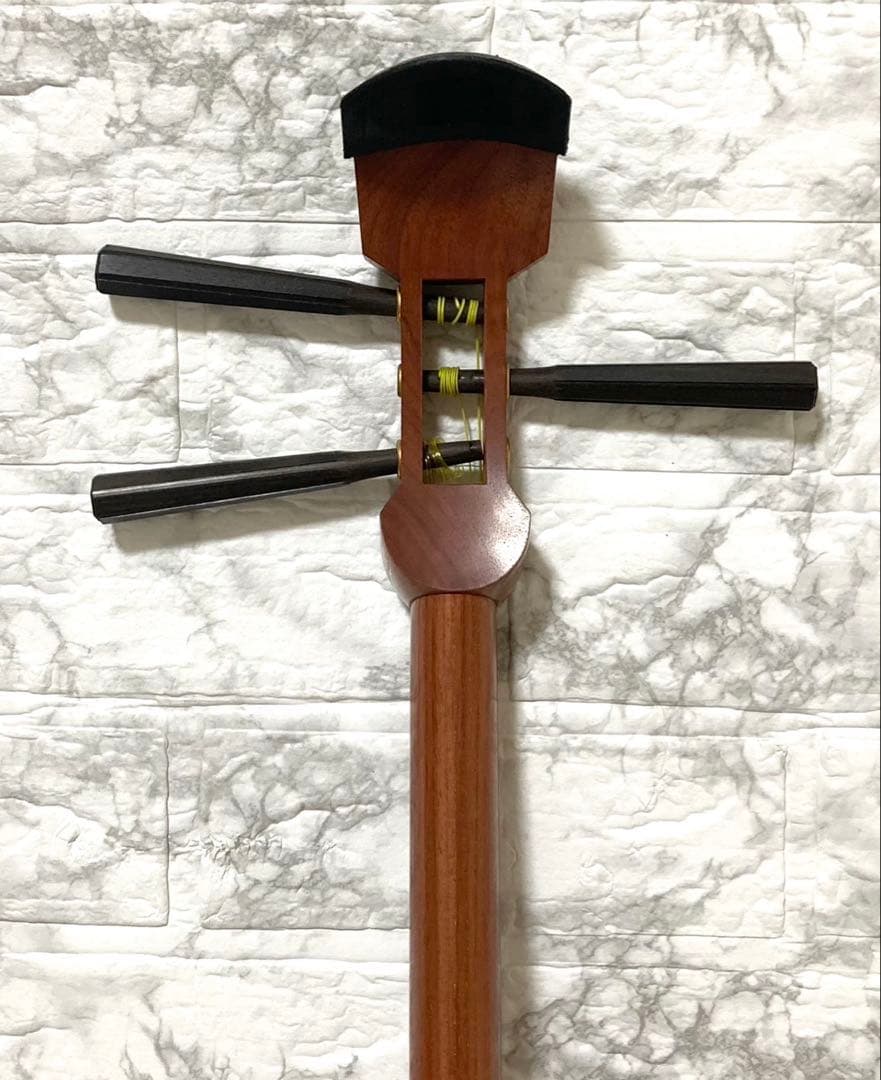 【美品】三味線 中棹 撥 特選白象印 ハードケース付き 音出し確認済