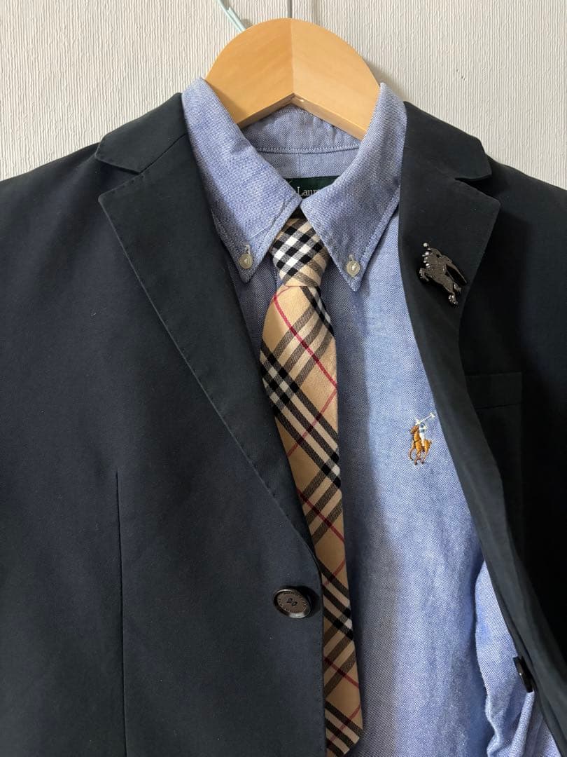 希少　バーバリー　スーツ　卒業式　150 ネクタイ