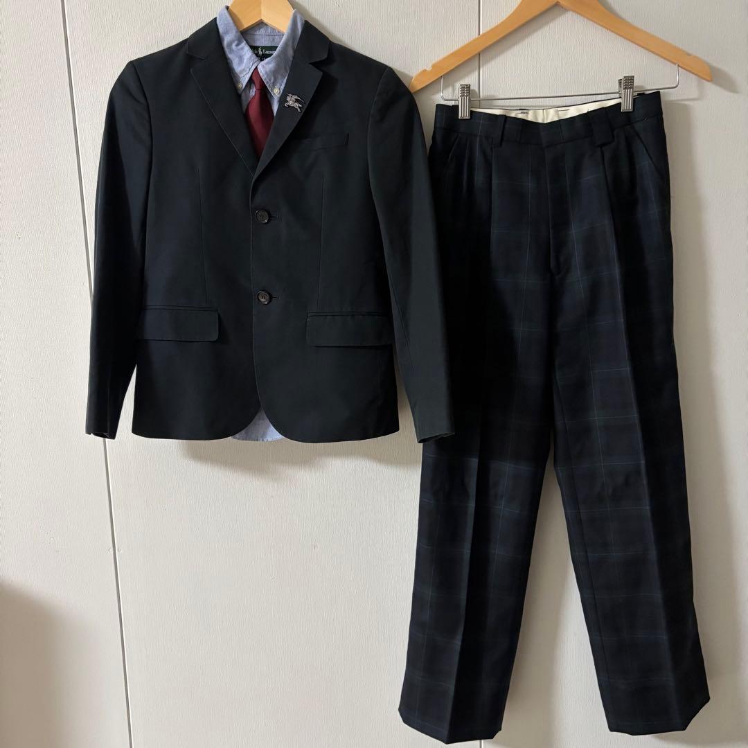 希少　バーバリー　スーツ　卒業式　150 ネクタイ