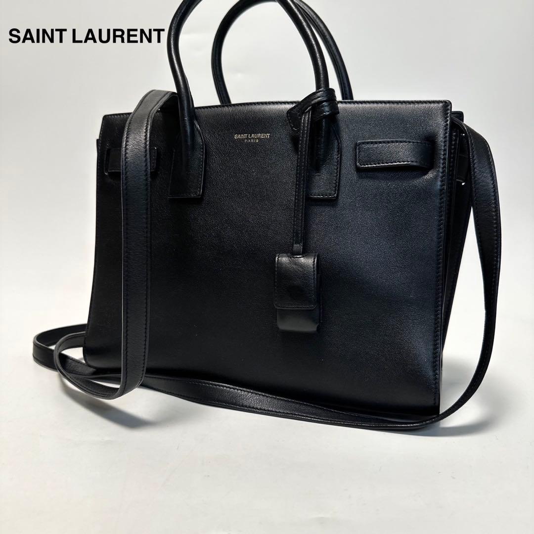q57【極美品】サンローラン　サックドジュール　ベイビー黒　2wayショルダー.