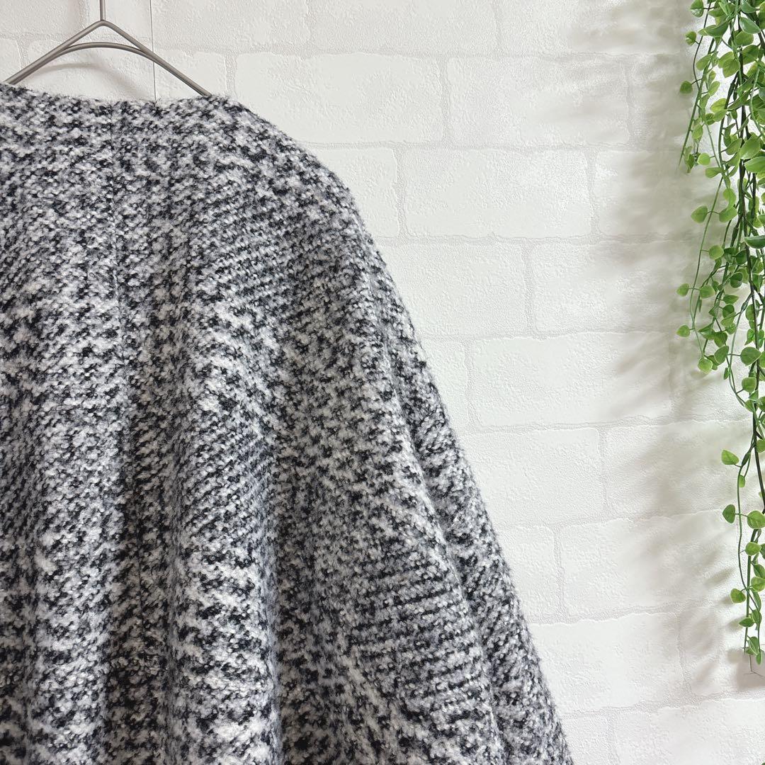 ミラオーウェン ノーカラー コクーン 金ボタン ショートコート ジャケット 上着