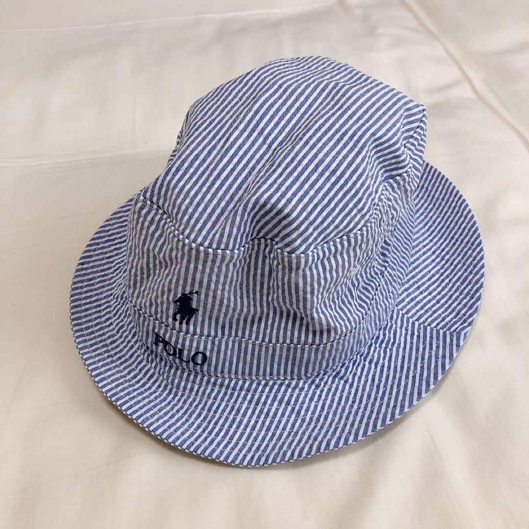 ポロラルフローレン★シアサッカー★バケット ハット★L/XL★刺繍★ストライプ