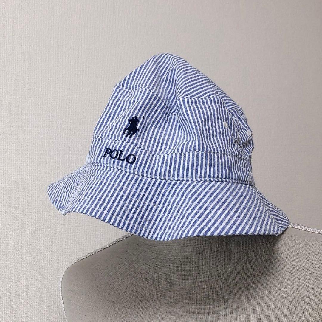 ポロラルフローレン★シアサッカー★バケット ハット★L/XL★刺繍★ストライプ