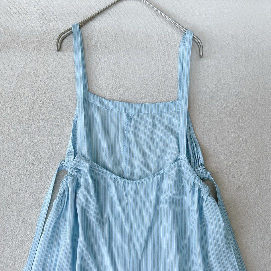 近年モデル✨　ルフィル　オールインワン　ストライプ　ブルー　新垣結衣着用