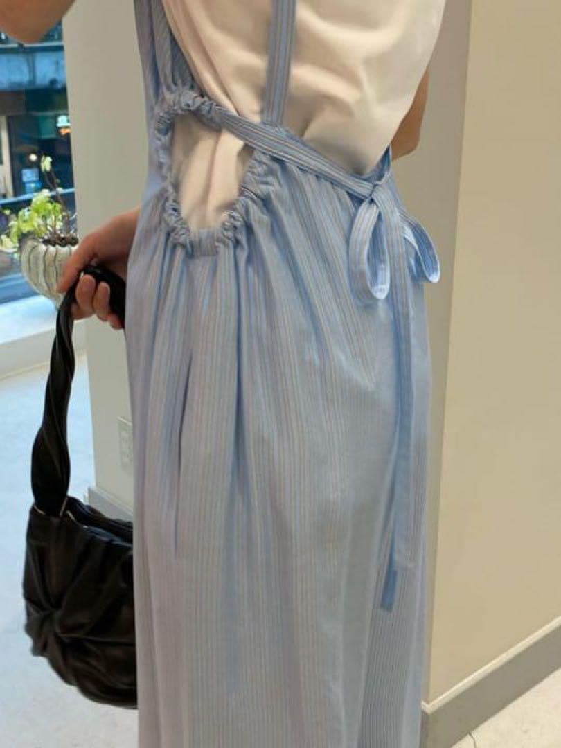 近年モデル✨　ルフィル　オールインワン　ストライプ　ブルー　新垣結衣着用