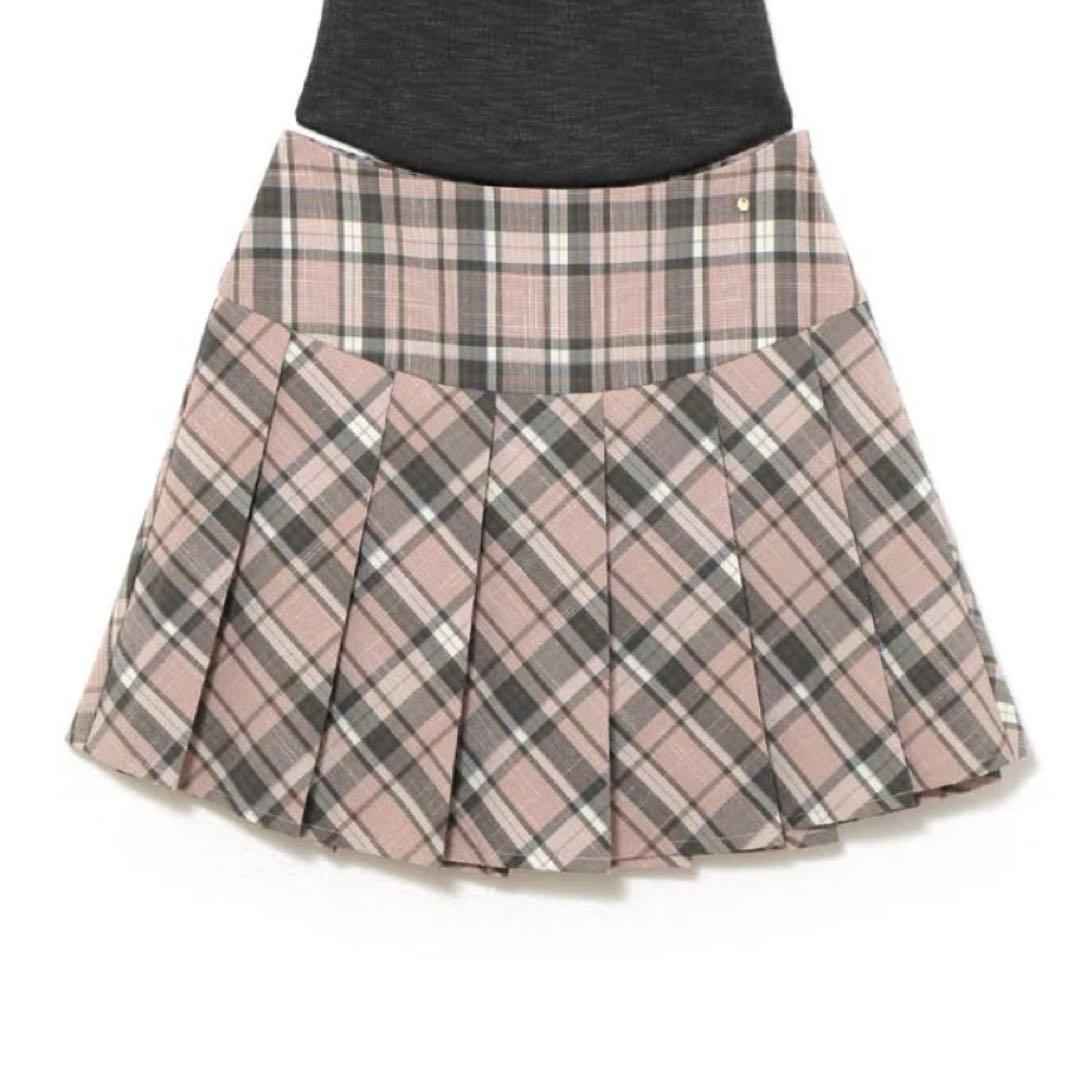 andmary Karlie check set up スカート