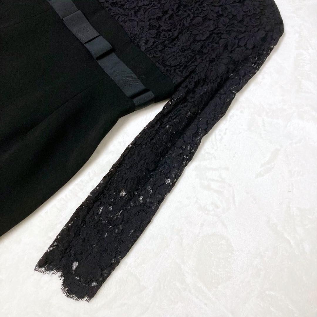 Yves Saint Laurent ワンピース ドレス レース ブラック 黒