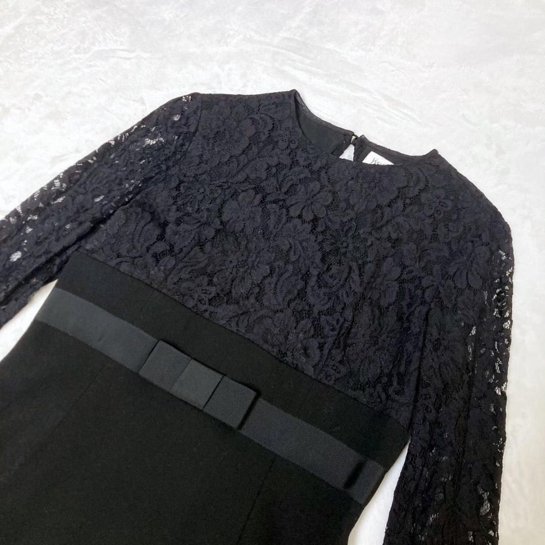 Yves Saint Laurent ワンピース ドレス レース ブラック 黒