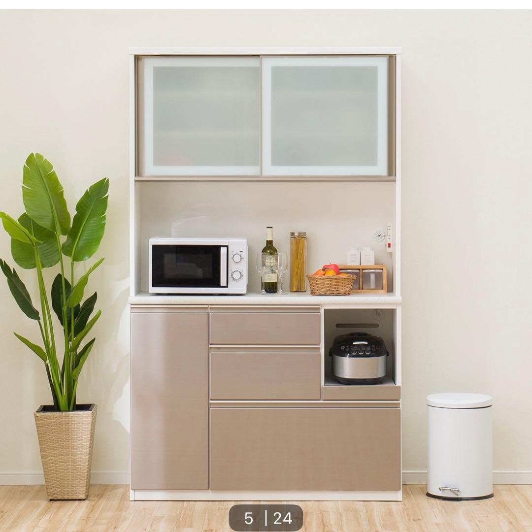 ニトリ　アルミナ2 キッチンボード　食器棚　幅120cm