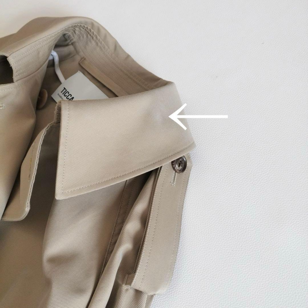 訳あり　TICCA ティッカ　撥水加工コットン　トレンチコート　ベージュ