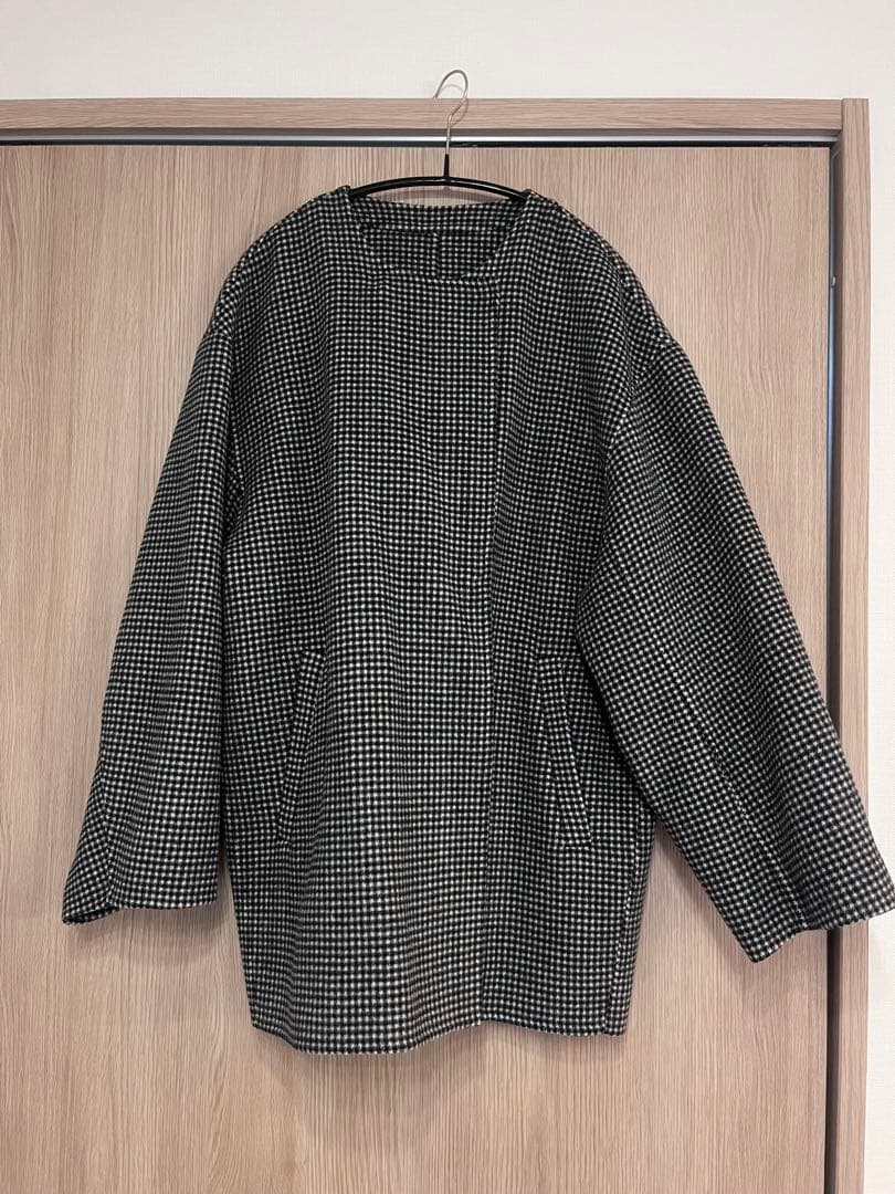 SLOBE イエナ HAMILTONダブルフェイスショートコート チェック柄