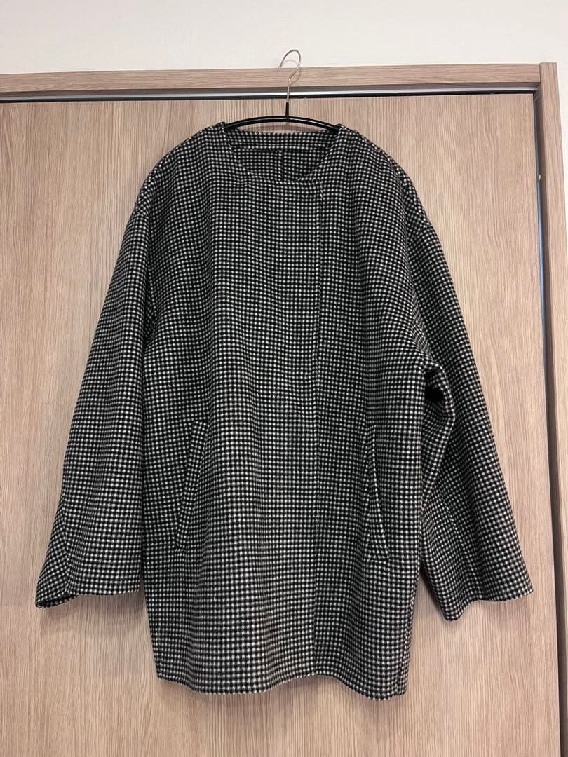 SLOBE イエナ HAMILTONダブルフェイスショートコート チェック柄