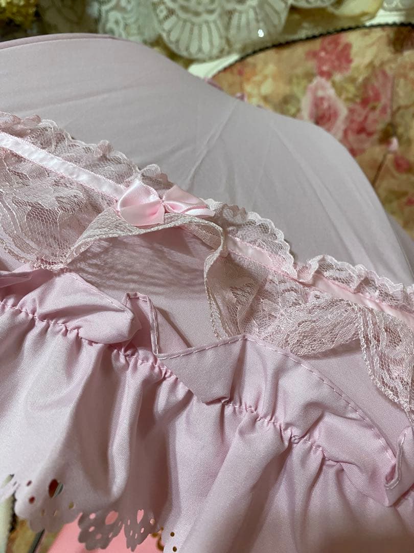 ♬.*゜新品BABY THESTARSフリフリ❤️ピンク 日傘 レース付き