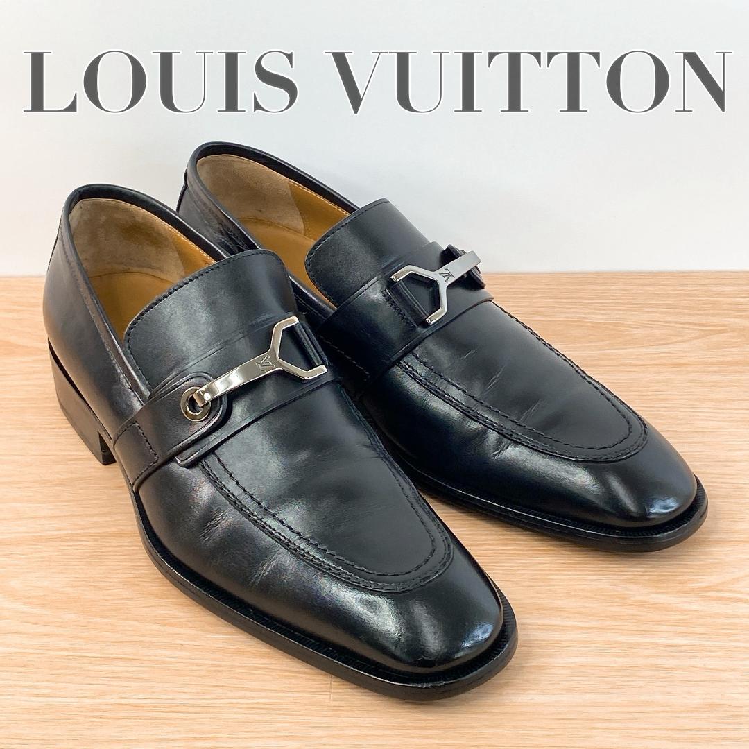 ルイヴィトン ビジネスシューズ 革靴 ビットローファー ブラック 黒 26.5㎝