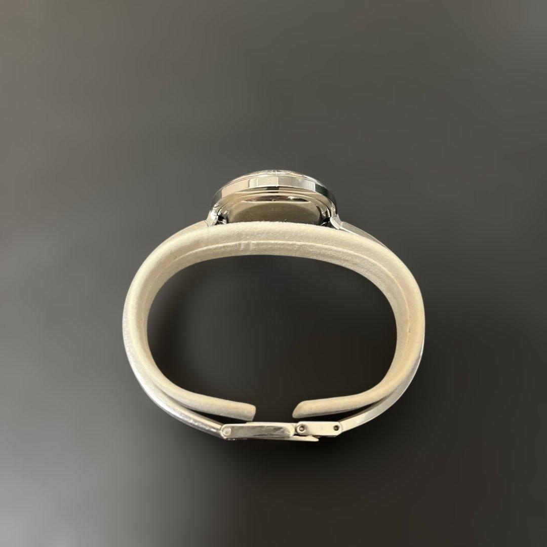 【美品】GUCCI　チェンジベゼル　シルバー　新品電池　レディース腕時計　稼働