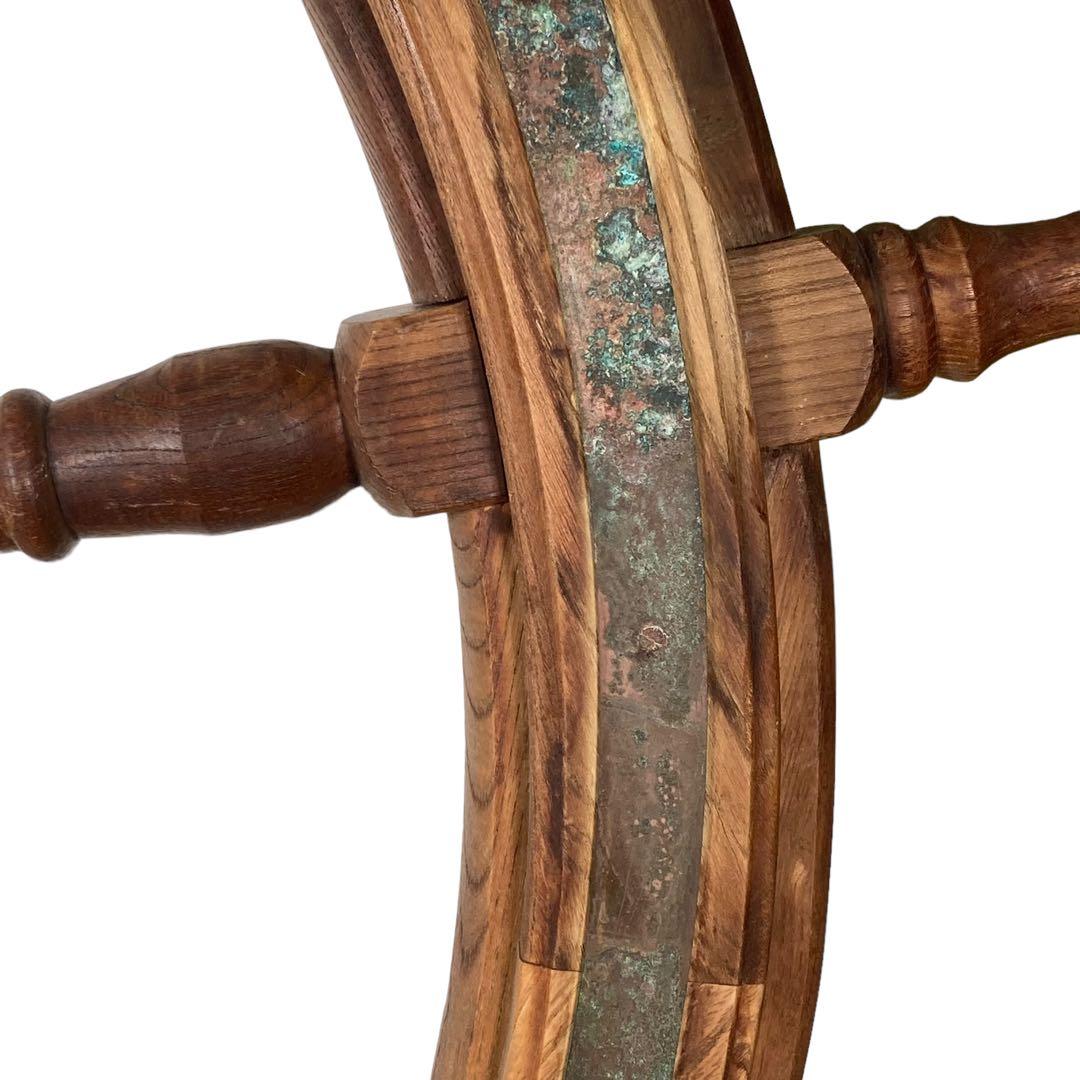 ✨超特大サイズ　舵輪　直径133センチ　真鍮製　インテリア　什器　店舗