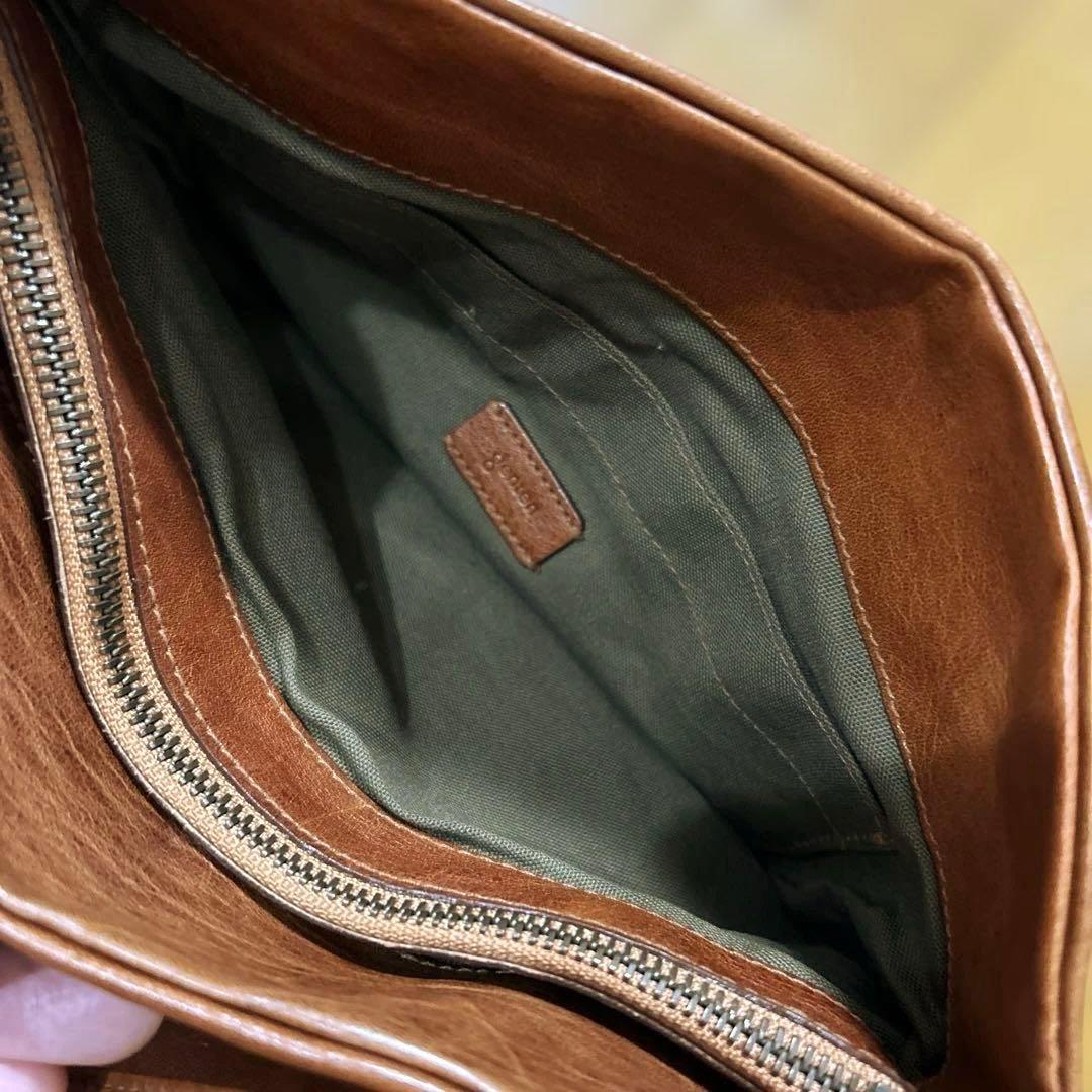 genten ノマディックホース 本革 レザー ショルダーバッグ