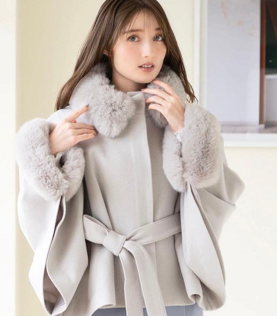 ミッシュマッシュ　ウールポンチョ