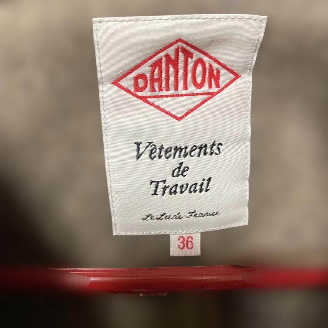 DANTON フード付きグレーウールコート 36