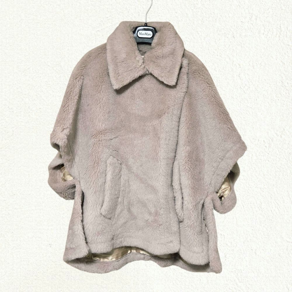 【新品】Max Mara TEBE テディベア ケープ ポンチョ Sand